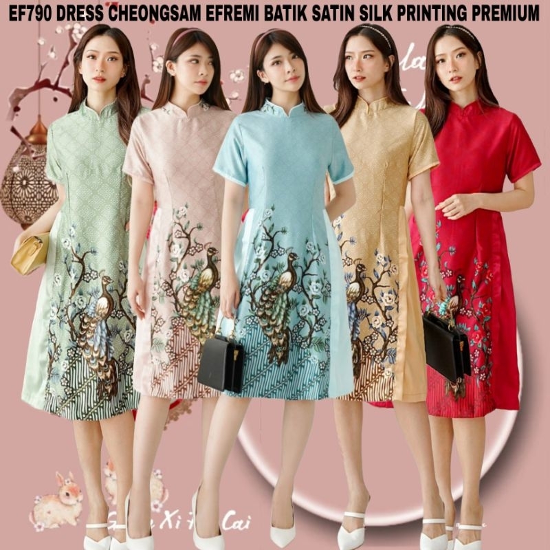 ESA790 BCY SERIES DRESS CHEONGSAM QIBAO DRESS QIPAO PARTY IMLEK DRESS BATIK ORIENTAL CHINESE NEW YEA
