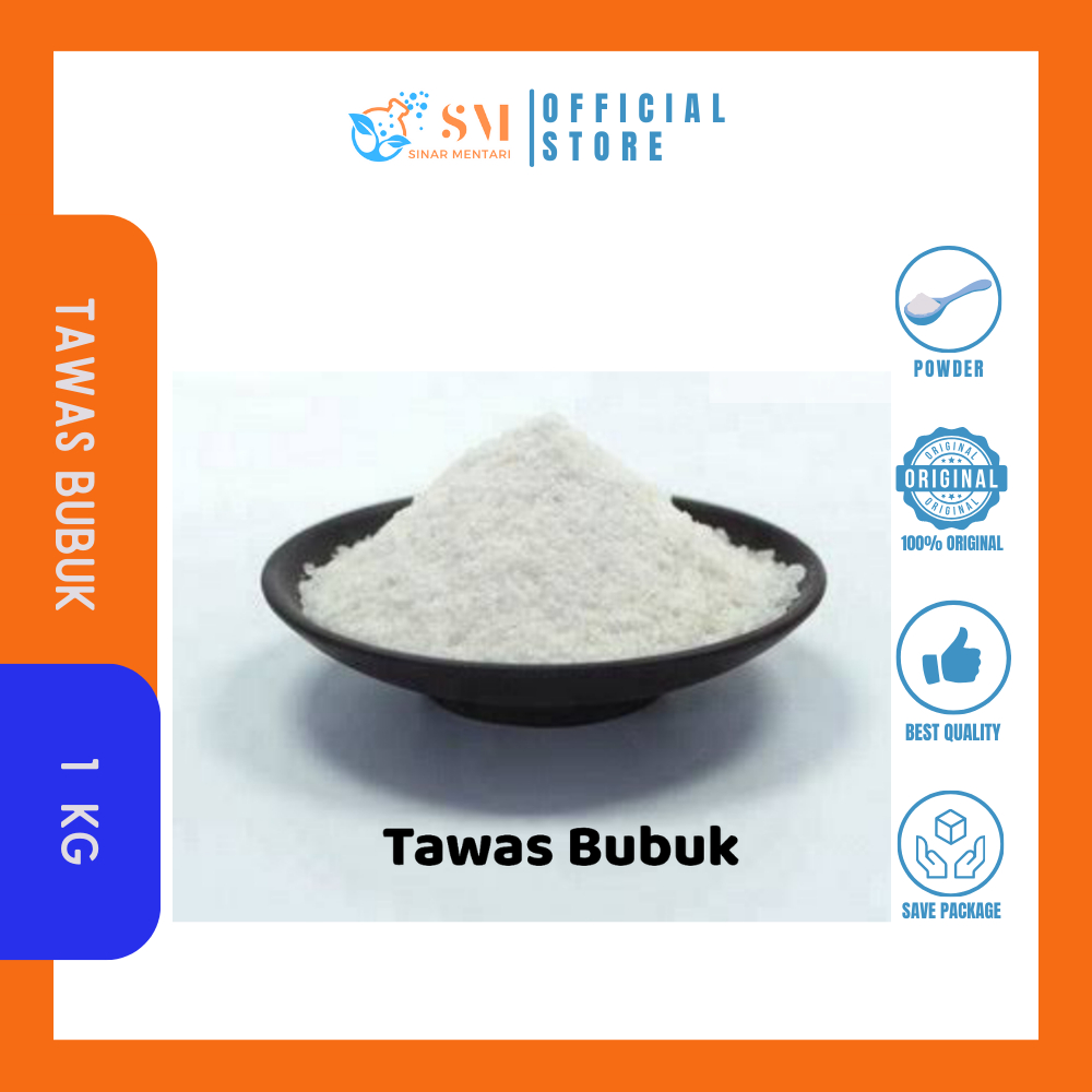 Tawas Bubuk / Aluminium Sulfate Halus Powder 1 KG ASLI