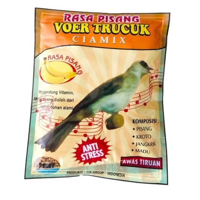 Pakan Voer Burung Trucuk  merk Ciamix Pakan Makanan Trucuk Pur Burung Ciamix Pisang terjamin origina