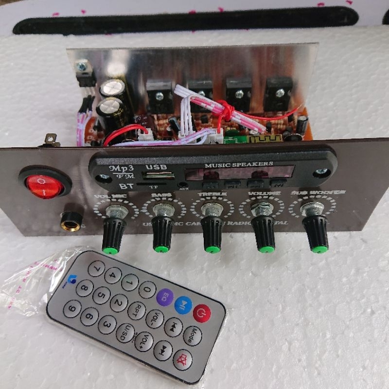 kit ampli speaker aktif stereo 150 Watt  plus MP3 player bluetooth