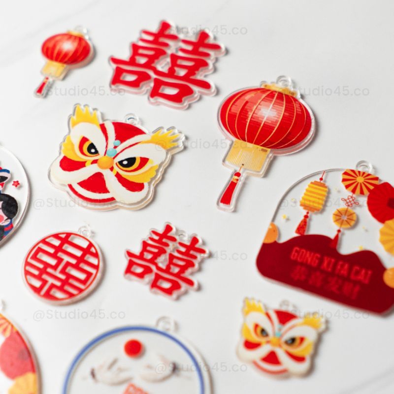 Hangtag Imlek / Tag Imlek / Tag Chinese New Year / Tag Akrilik Imlek