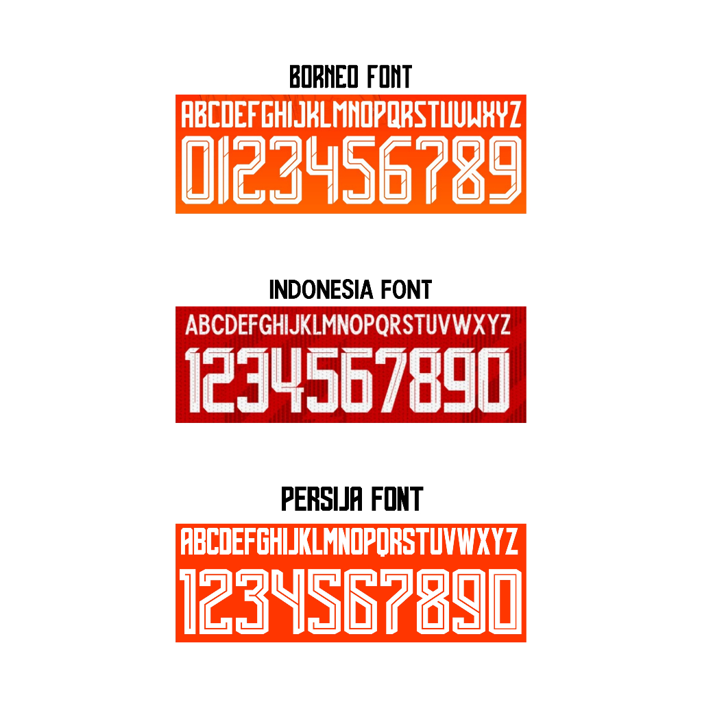 Tambahan Sablon Polyflex Nama dan Nomor Punggung