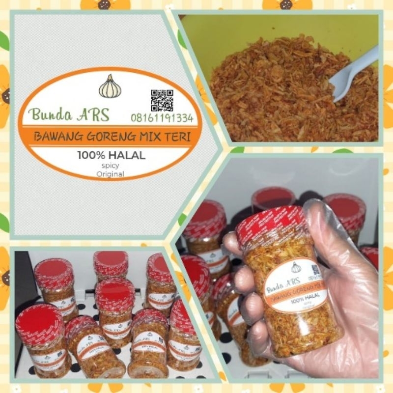

bawang goreng mix teri kemasan 150ml