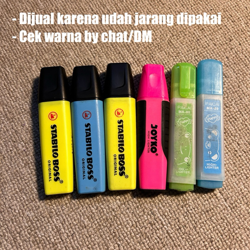 

PRELOVED Stabilo / Highlighter Termurah