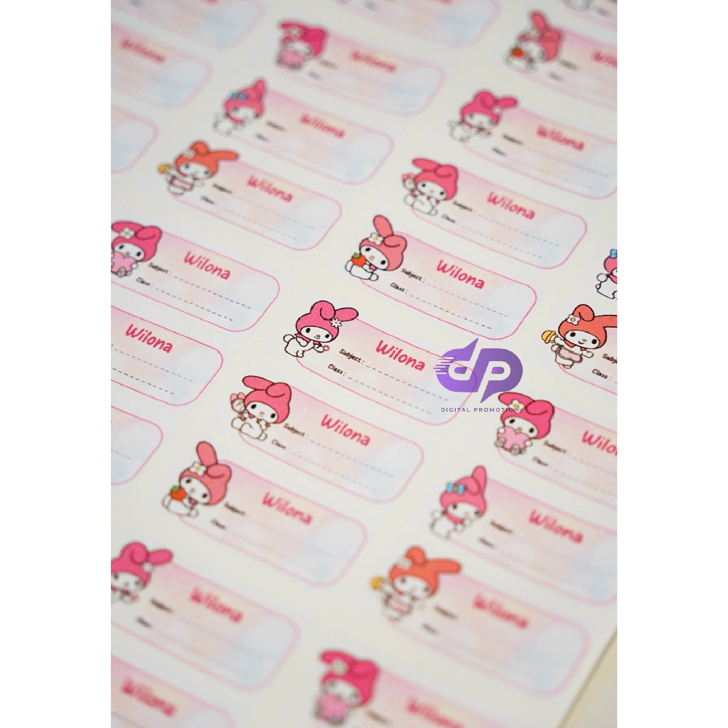 

48 pcs Sticker Buku Custom | Sticker Buku Anak | Sticker buku karakter | Sticker nama buku anak