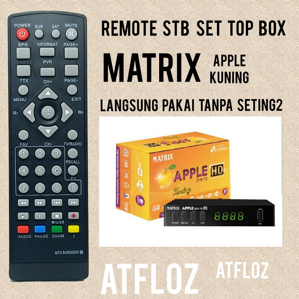 REMOTE STB MATRIX APPLE KUNING