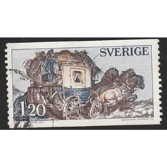 

A 11682 SATU BUAH PRANGKO SVERIGE SWEDIA TEMA KERETA KUDA DENGAN KONDISI SUDAH ADA CAP