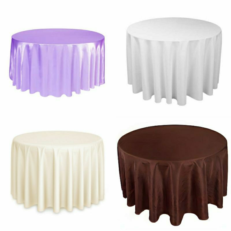 Taplak Meja Bulat Polos - Taplak Runner Untuk Meja Bulat