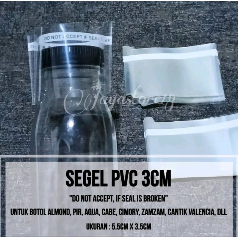 1PACK SEGEL PLASTIK 2.5CM 3CM BOTOL ALMOND 250ML 500ML 1LITER MARJAN AQUA, PIR PIER 250ML, CANTIK VA
