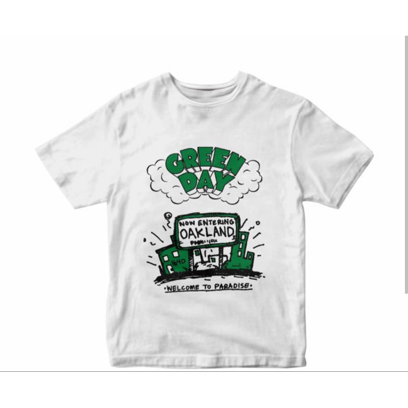 Kaos Pria Oakland Green Day