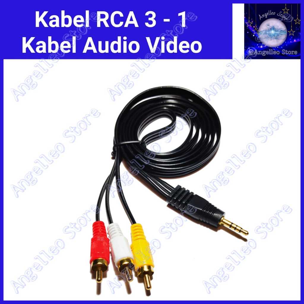 Kabel RCA 3 X 1~RCA 3 X 1~Kabel Audio Video 3 X 1~RCA 3 in 1~1,5 Meter