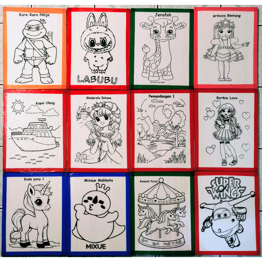 

Grosir sterofoam mewarnai ukuran 33×50 isi 100 pcs /lukis sterfoam/styrofoam melukis