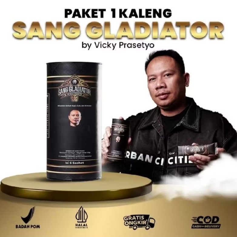 

[TERLARIS BISA COD] Kopi Gladiator Original 100% By Vicky Prasetyo - Coffee Gladiator Stamina Pri4 100% Original - Menambah Stamina