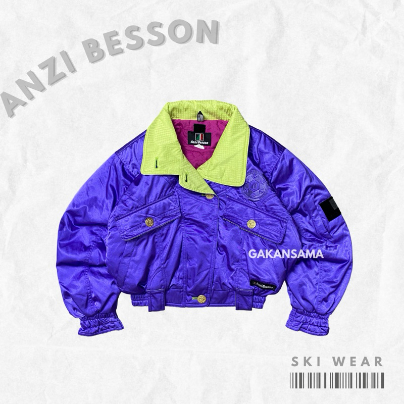 JAKET VINTAGE RACING CROP ANZI BESSON SIZE S