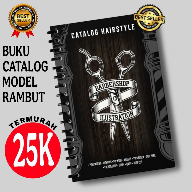 buku katalog model rambut - buku model rambut - buku barbershop - model rambut - hairstyle