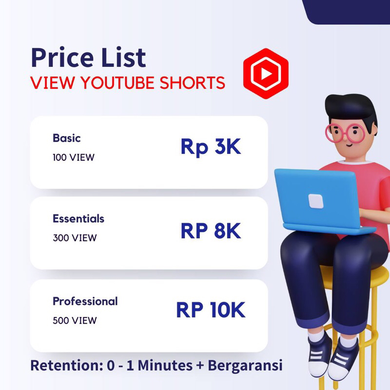 JASA VIEW YOUTUBE SHORT | 100 - 500 VIEW