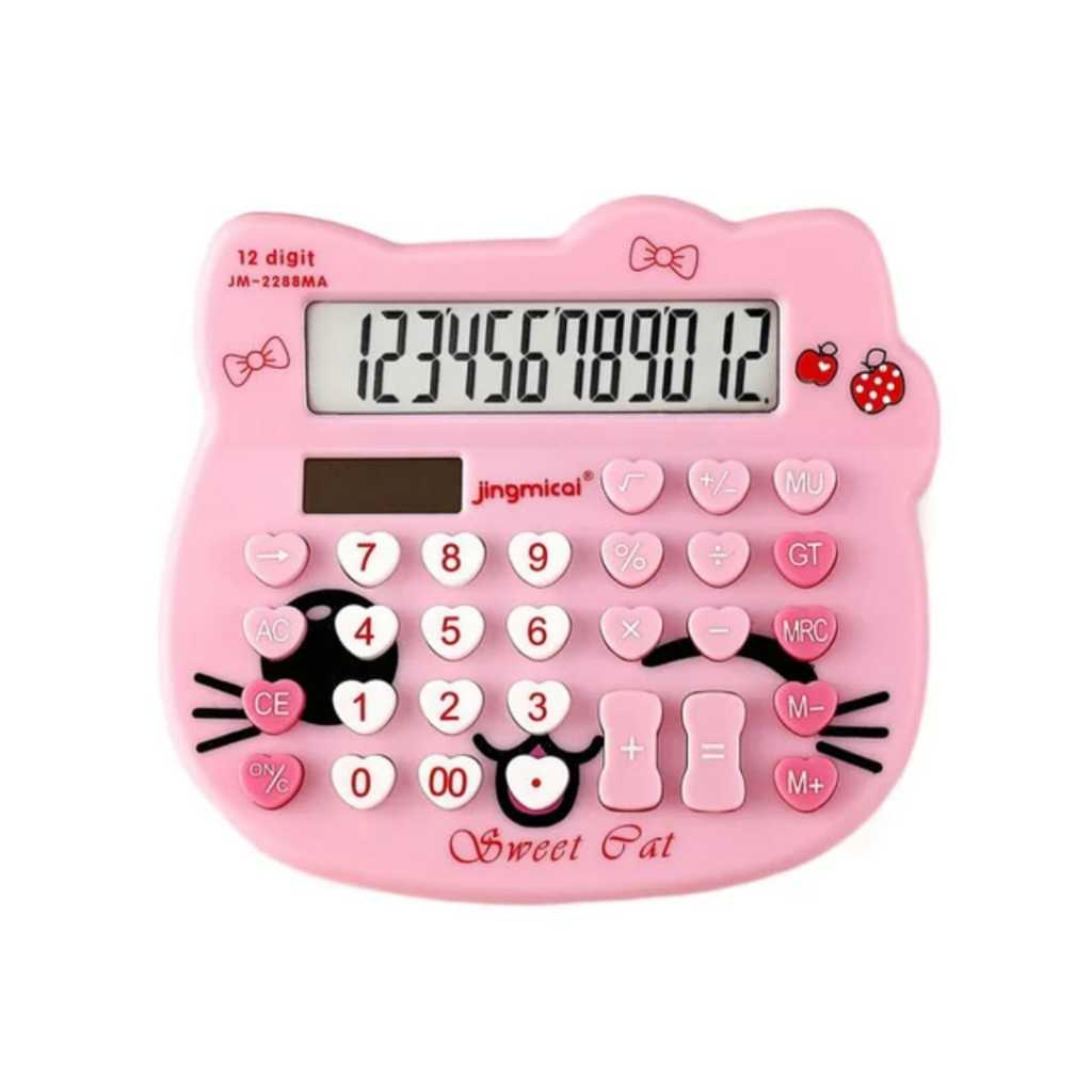 

Kalkulator Kepala Hello Kitty Pink 12 Digit IMUT LUCU MANIS HELO KITY KITI Hello Kitty M KT-2288