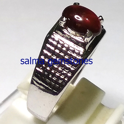 cincin batu akik garnet atau cempaka batu asli