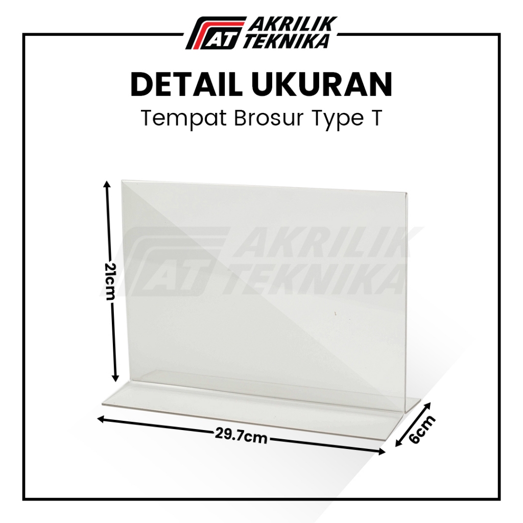 

Adn Tempat Brosur A4 2mm / Akrilik Tent Card Landscape 2 Sisi - Tipe T
