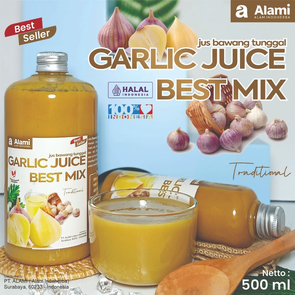 

ALAMI JUS BAWANG TUNGGAL 500ML | ALAMI JUS BAWANG TUNGGAL 250ML PLUS CUKA APEL LEMON MADU JAHE