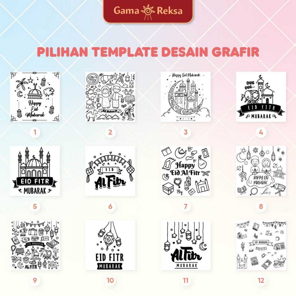 

Template Pilihan Desain Grafir Eid Fitri Mubarak / Idul Fitri Lebaran 2025