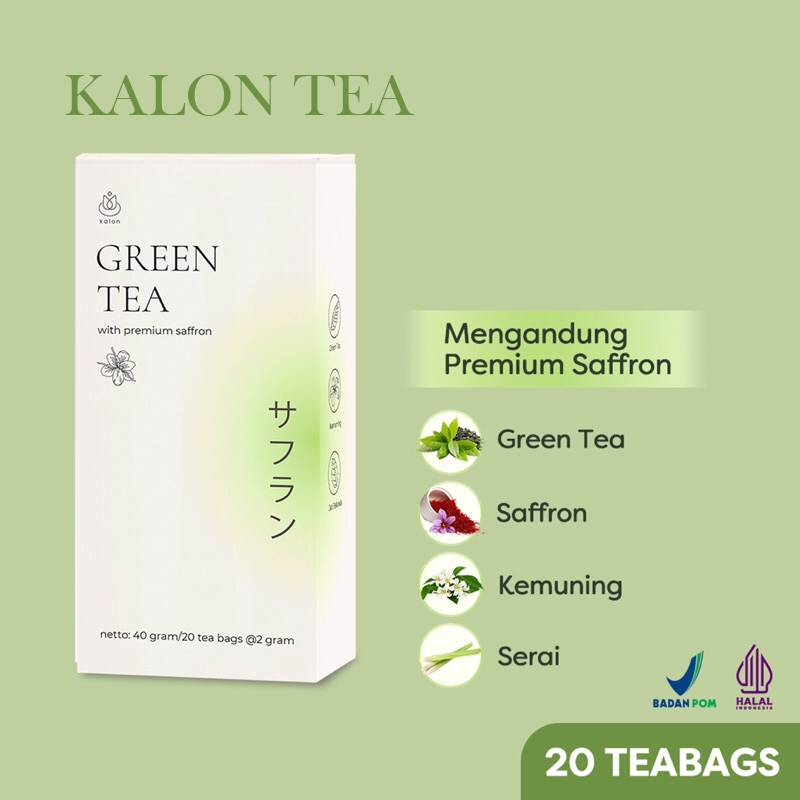

Kalon Teh Hijau Premium Saffron - Minuman Greentea isi 20 teabag