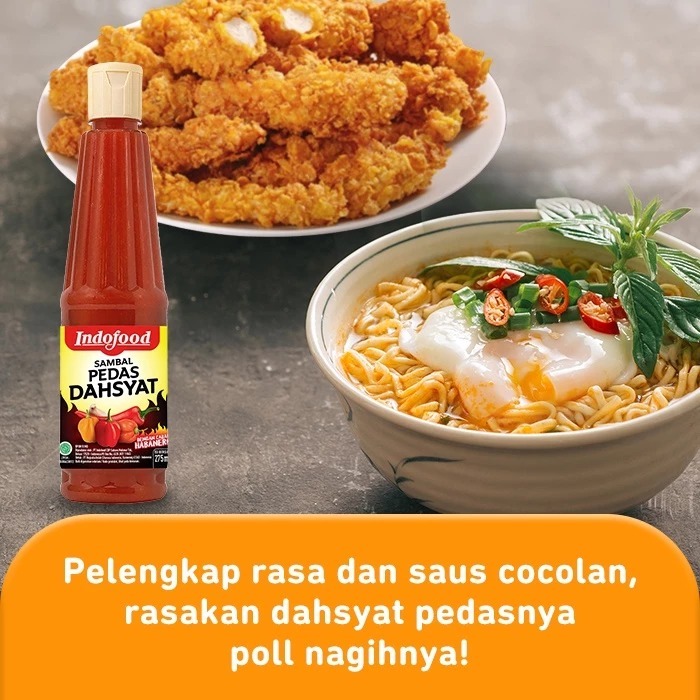 

Sambal Indofood Pedas Dahsyat 275 ml