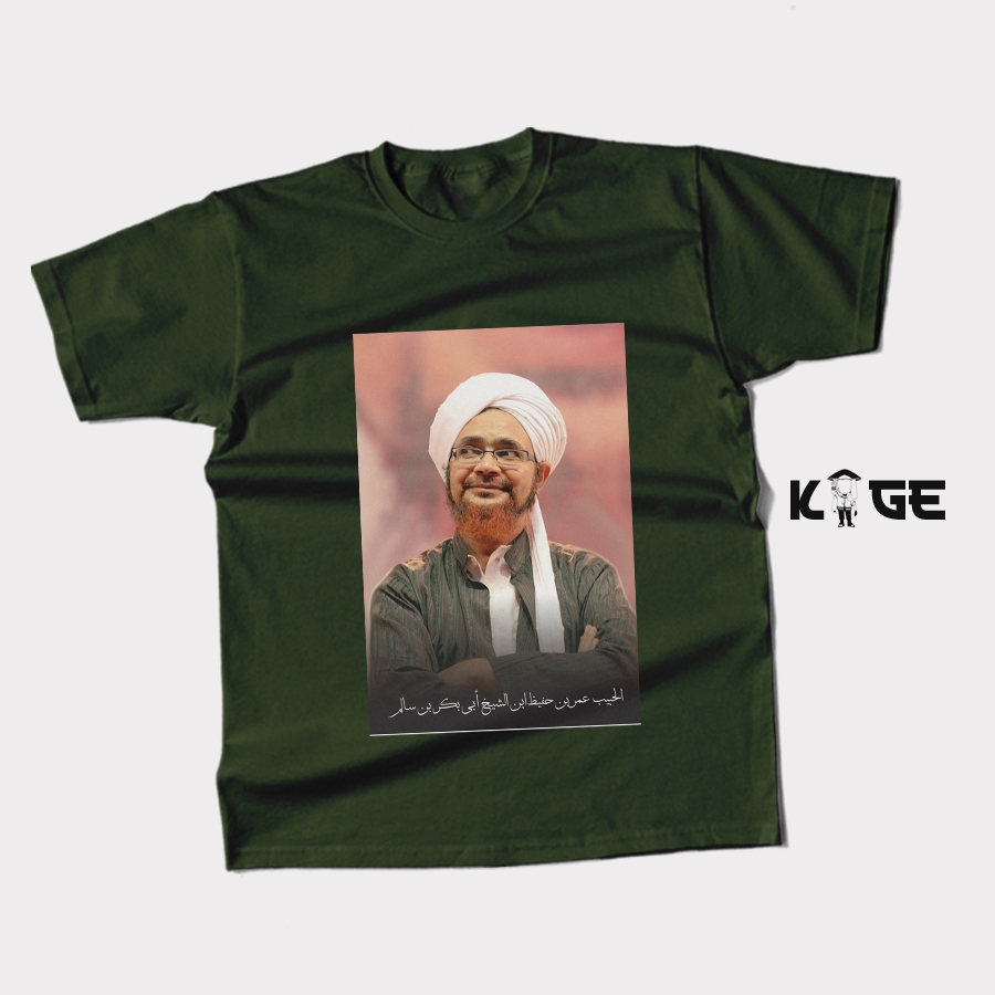 Kaos HABIB UMAR BIN HAFIDZ v2 - Kaos Pria Dakwah Islami - Kaos Gambar Habib Syech KAOS KAGE