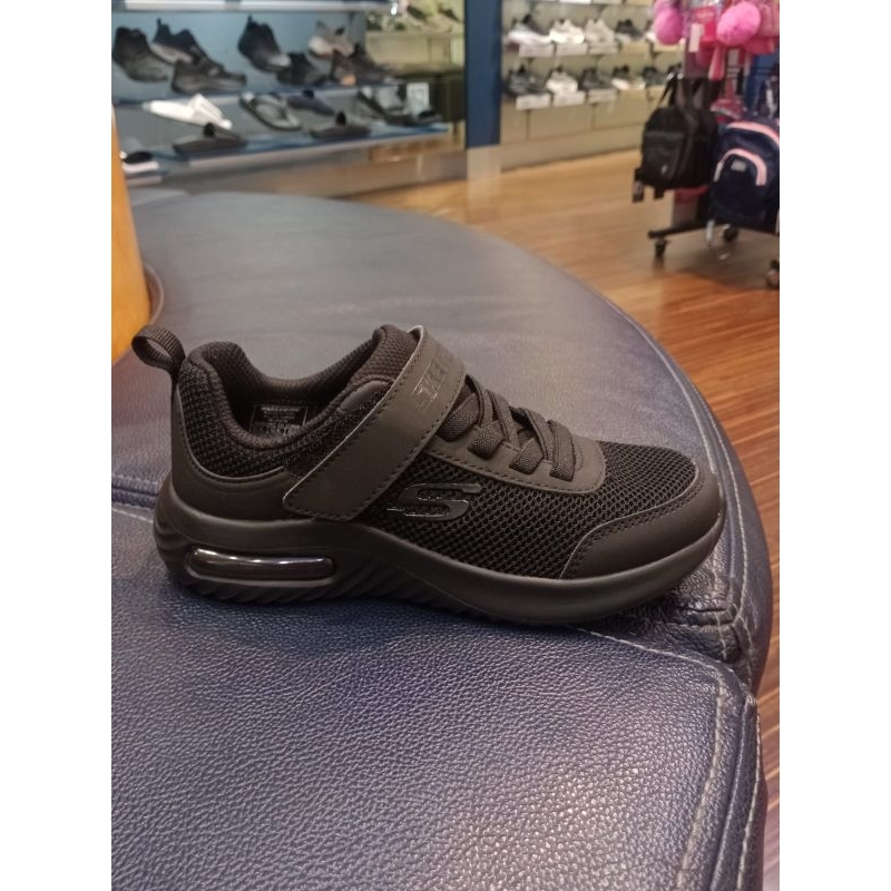 Skc403748 Sepatu Hitam Polos  Skechers Anak Sekolah