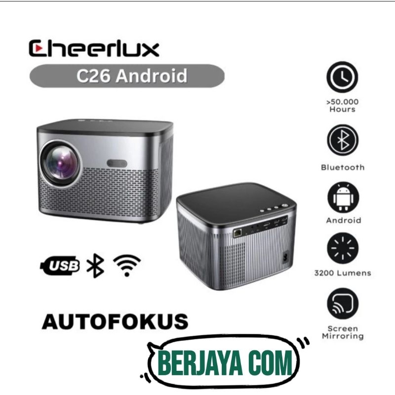 Projector Cheerlux C26 Android - Proyektor Cherlux  Harga mini murah