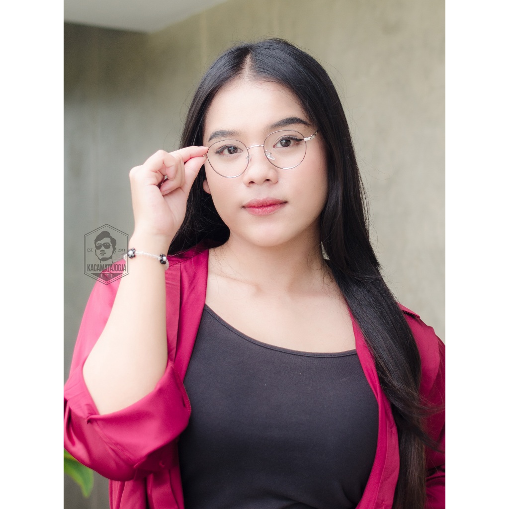 Kacamata Bulat Frame Ringan Cocok Untuk Wajah Kecil - ESWARA 03