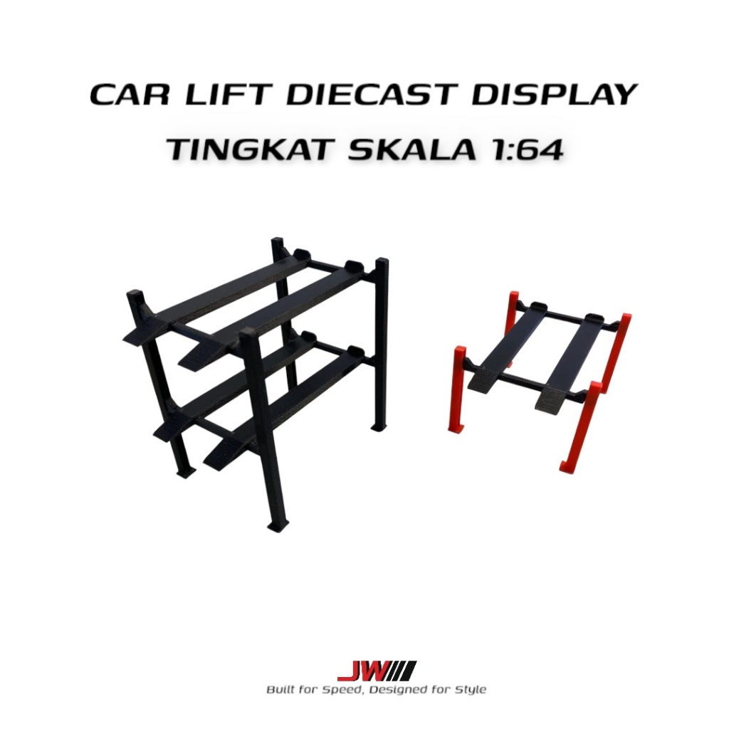 DISPLAY HOT WHEELS MAINAN CAR LIFT TINGKAT DIECAST SKALA 1:64 CAR LIFT