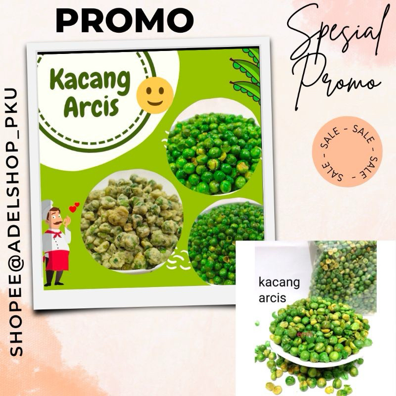 

(Berat 1 kg) Kacang Arcis hijau / Kacang polong / Kacang Arcis Gurih Hijau Kacang cemilan medan