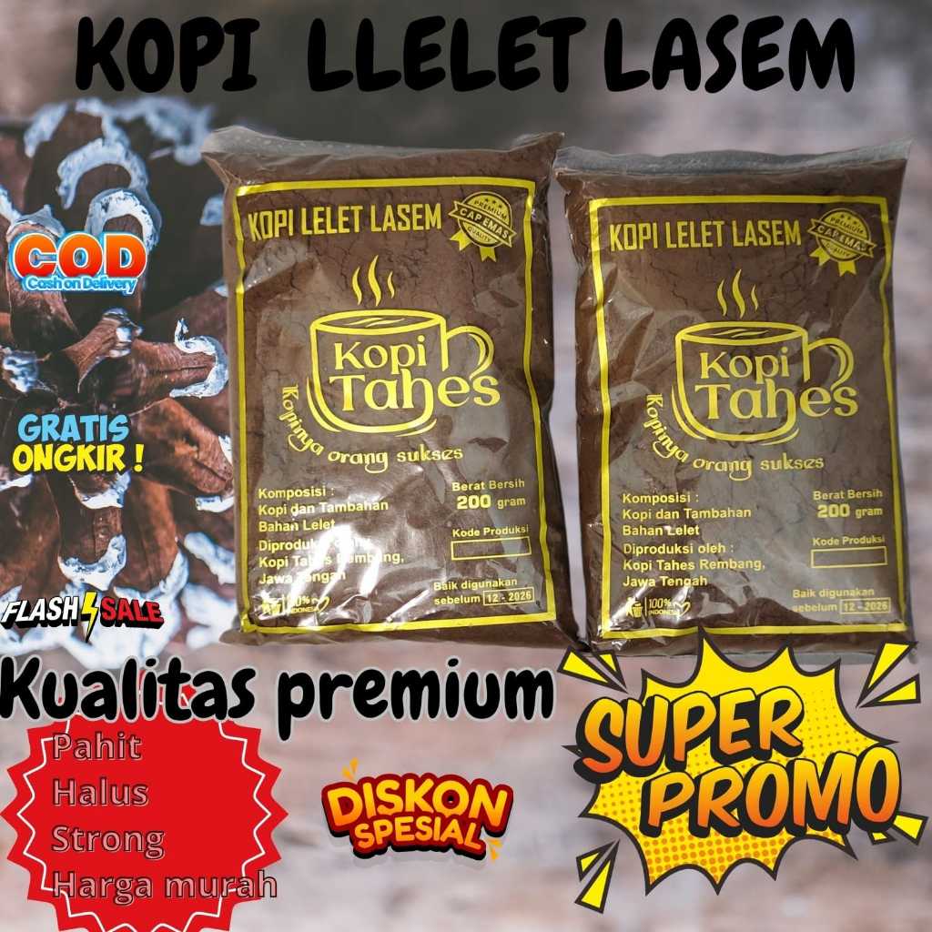 

KOPI LELET LASEM REMBANG KOPI TAHES CAP EMAS 200g | KOPI LELET HALUS KOPI HITAM KOPI ENAK KEKINIAN KOPI LASEM REMBANG