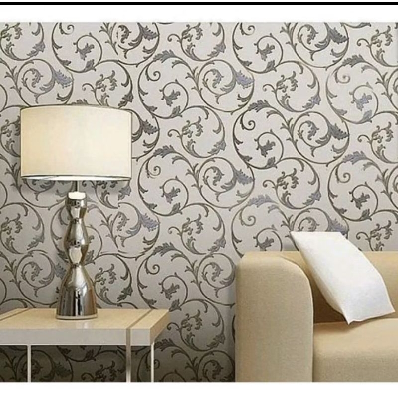 Wallpaper Dinding Motif Ukir Wallpaper PVC 4M Wallpaper RuangMakan Wallpaper RuangTamu Wallpaper  St