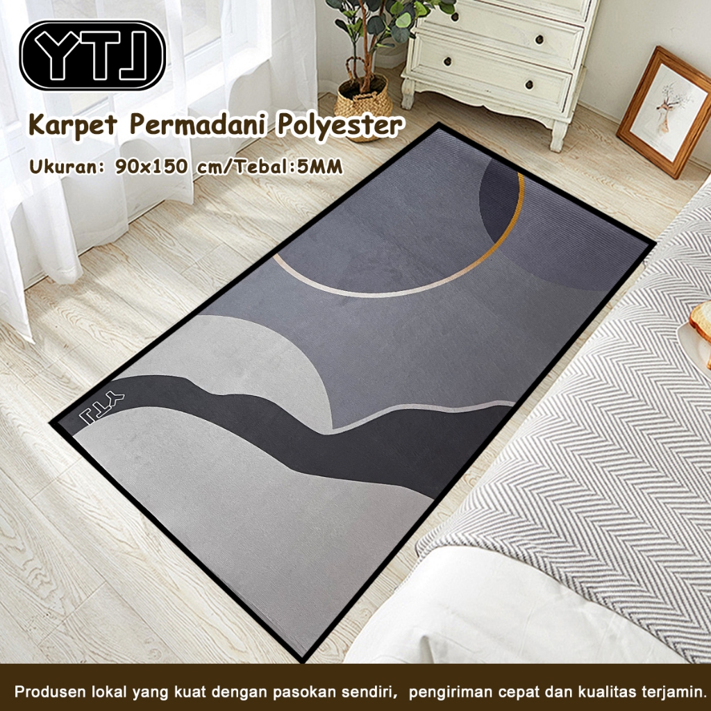 YTJ Karpet Lantai Eropa Style Uk 90 x 150cm/Karpet Bermotif aesthetic kekinian Permadani Polyester Q