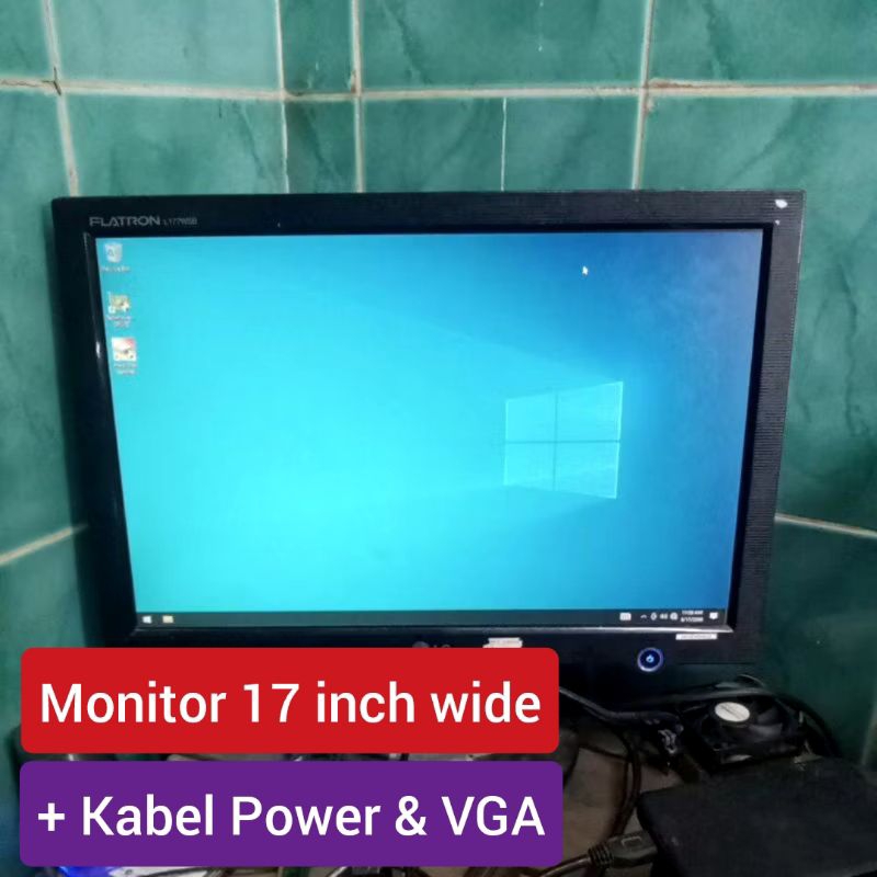 Monitor komputer Lcd 17 Inch Wide Mulus - Monitor 17 inch Bukan Kotak