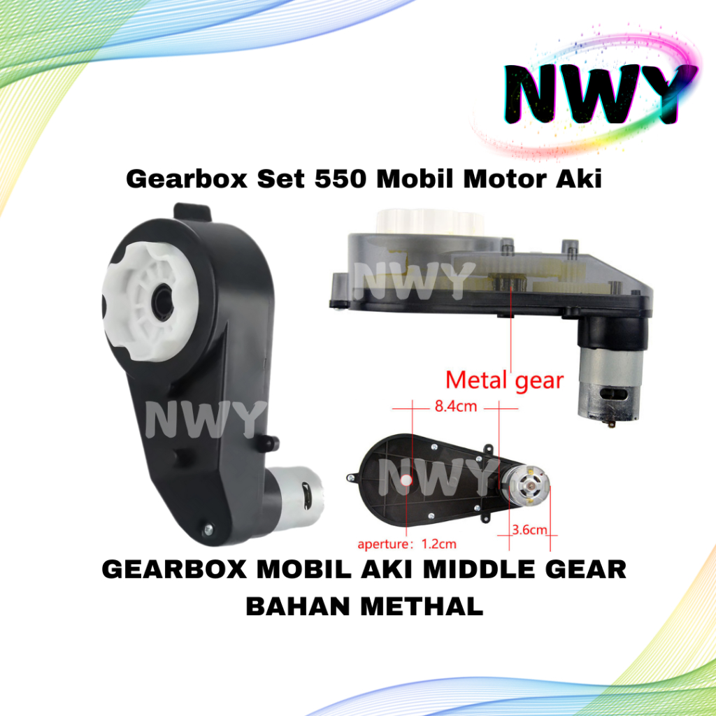 NWY DINAMO GEARBOX 550 12 VOLT 12V RPM 15.000 REMOT CONTROL GEARBOX MOBIL AKI  MOBIL MOTOR MAINAN AK
