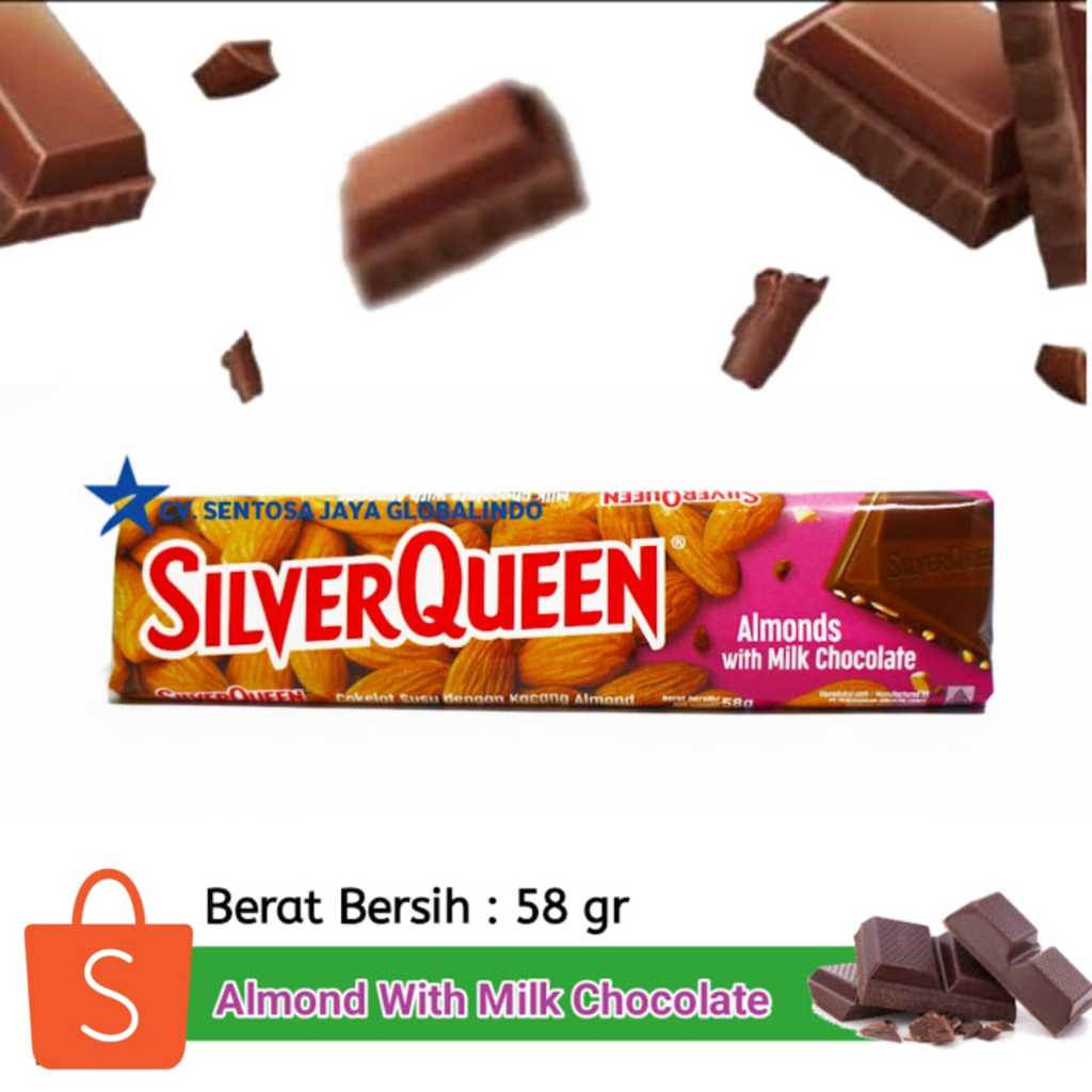 

SilverQuen Almond With Milk Chocolate | Cashew 58gr