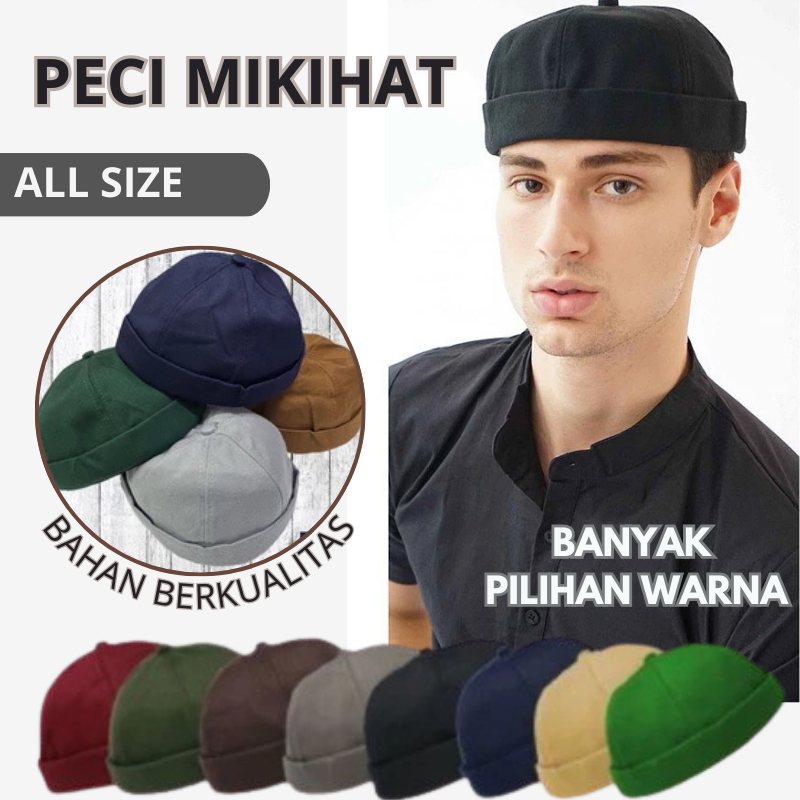 Topi Beanie Peci Kopiah Miki Hat Cap Premium Uas Ustad Abdul Somad Kupluk Muslim Pria Mikihat