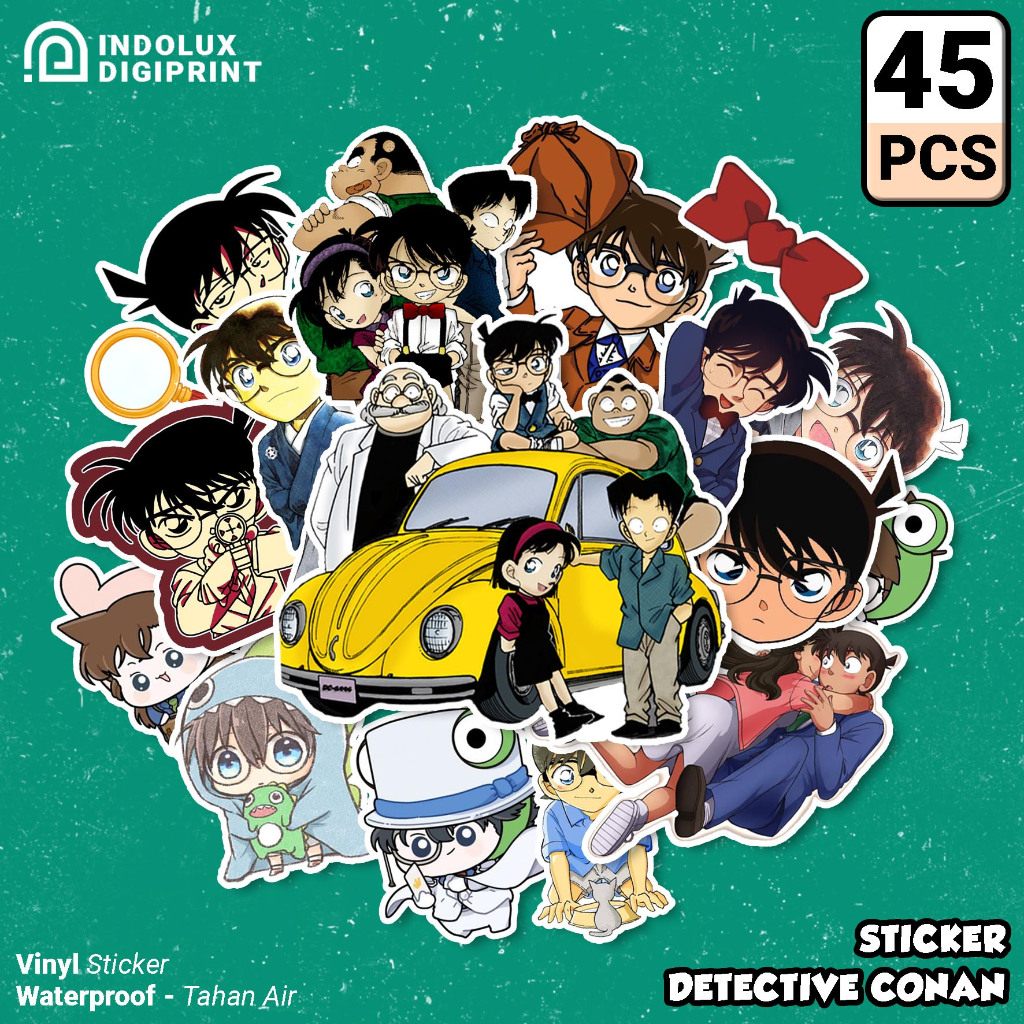 

Stiker Detective Conan 45 Pcs Stiker Shinichi Kudo Untuk Laptop Detektif Conan Edogawa