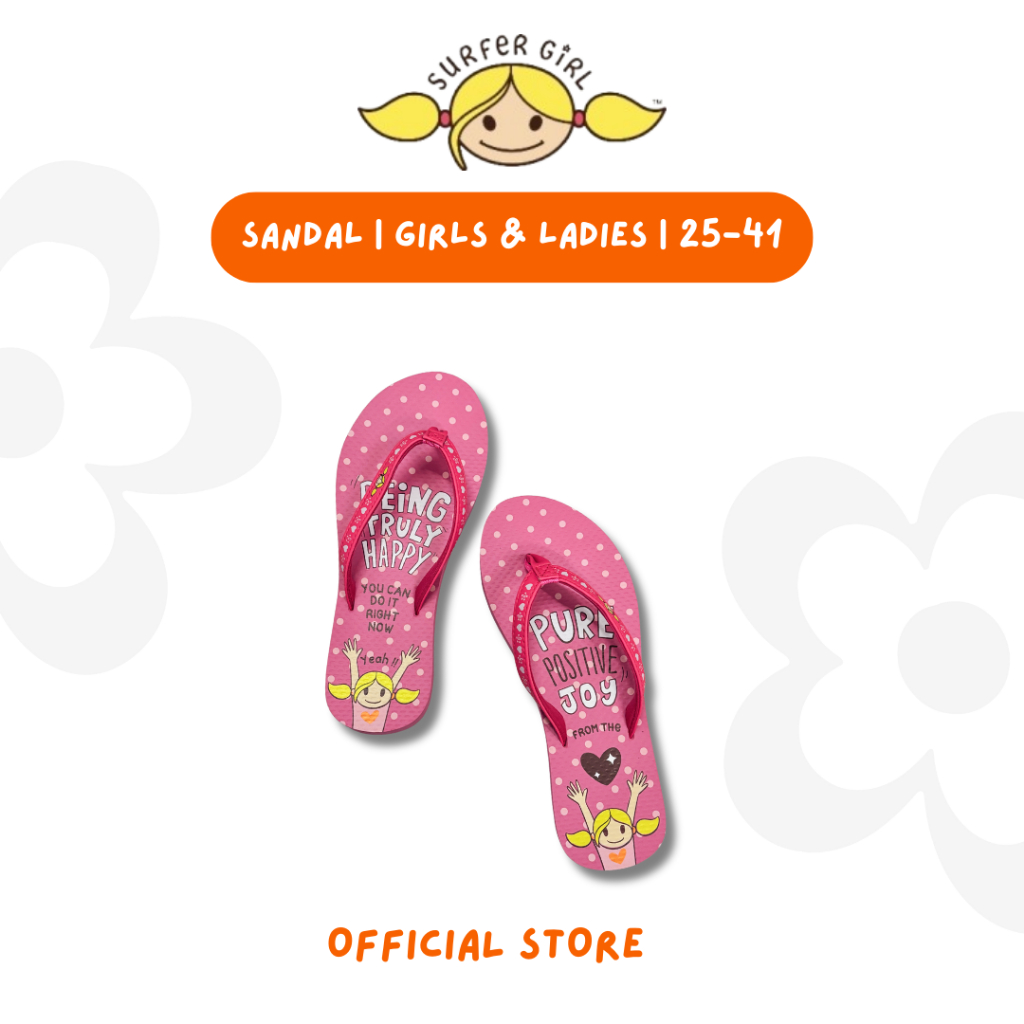Surfer Girl Being Truly Happy Sandal | Sandal Anak | Sandal Anak Bali | Sandal Anak Lucu | Sandal An