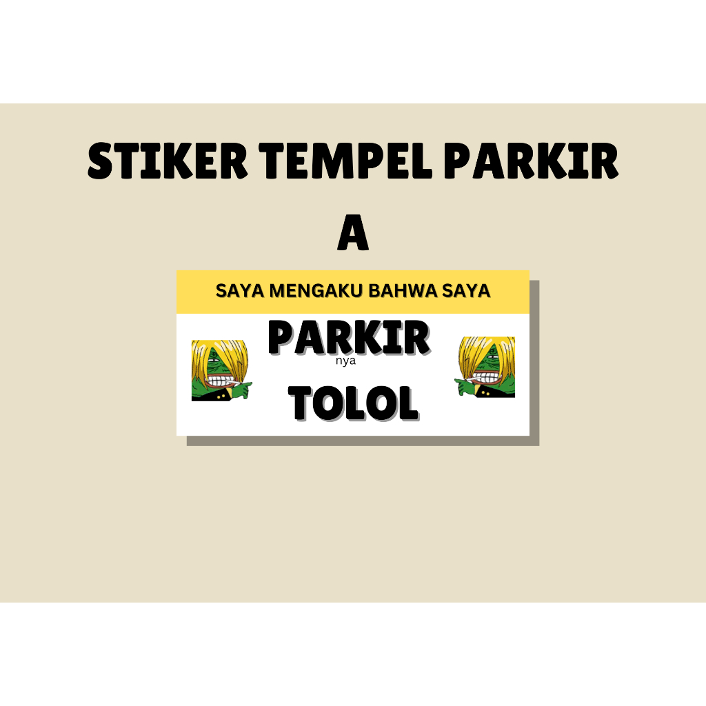 

Stiker Sticker Tempel Parkir Sembarangan Bahan Sticker Glossy