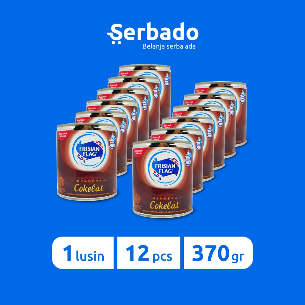 

Frisian Flag Bendera Coklat Susu Kental Manis Kemasan Kaleng 370gr 1 Lusin (isi 12 pcs)