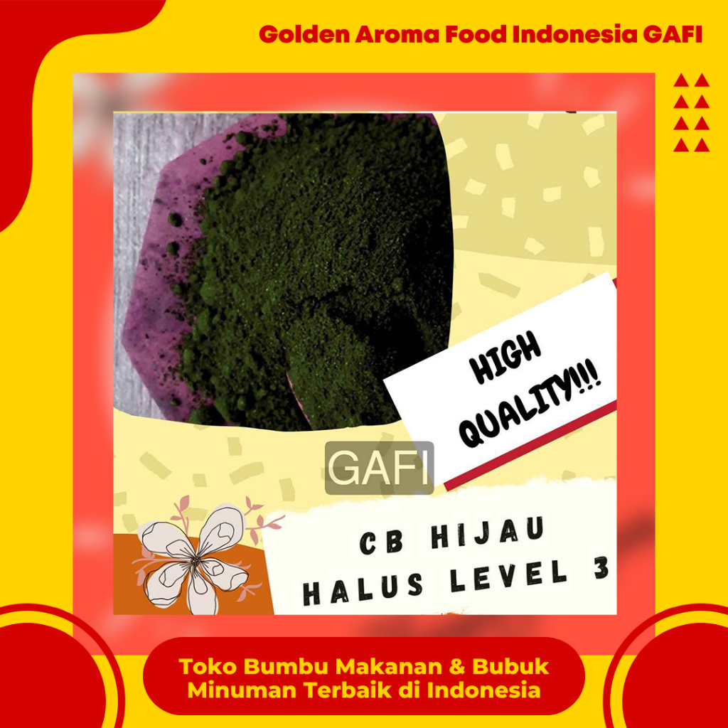 

GAFI Food Cabe Bubuk Hijau (Level 3) 1 Kg Enak Murah Halal, Green Chili Powder (Level 3) 1Kg