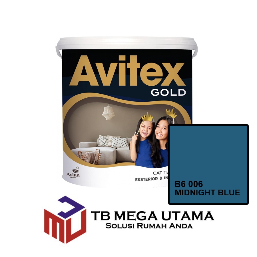 Avian Avitex Gold B6 006 Midnight Blue 5 Kg | Cat Decorative Tembok Interior Eksterior