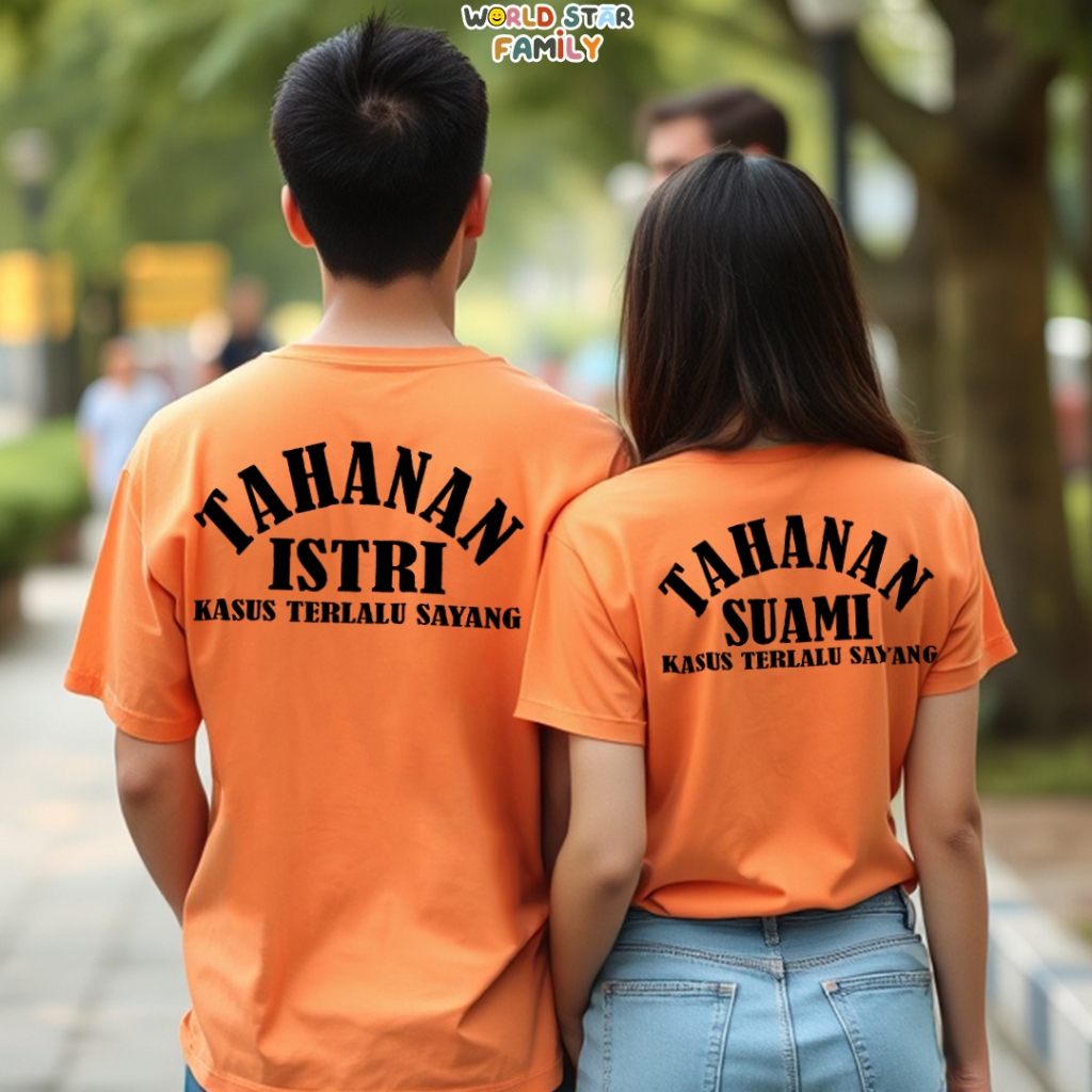 WSF Kaos Couple Keluarga TAHANAN SUAMI ITAHANAN ISTRI  Kaos lucu tahanan kaos cosplay Kaos Couple Ke