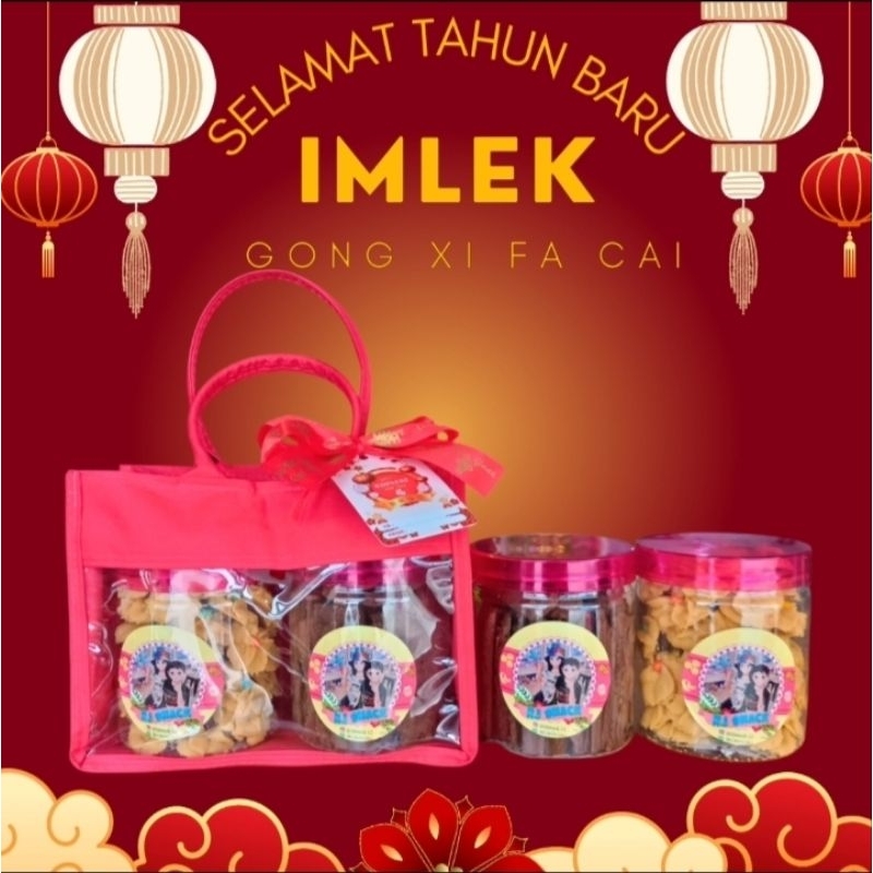 

Hampers Imlek Cookies Premium Kue Semprit Coklat Premium Dan Kue Semprit melati Premium