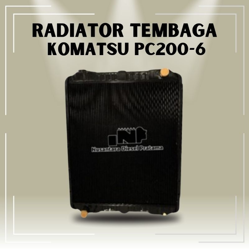 Radiator Tembaga Komatsu PC200-6 6D96 COOPER EK 20Y-03-21510 / RADIATOR KOMATSU / KOMATSU PC2006 / T