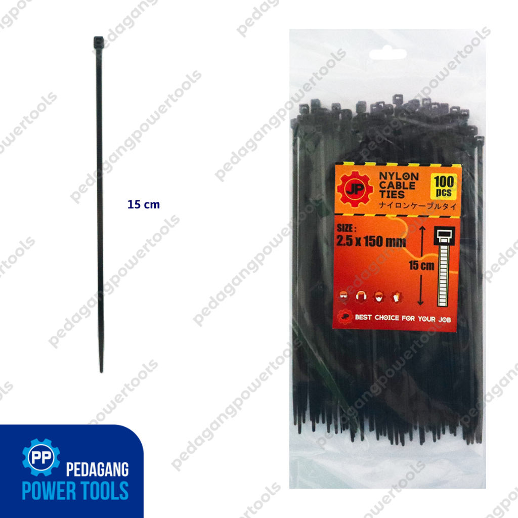 

KABEL TIES 2.5 x 150 MM HITAM - PENGIKAT KABEL TIS - CABLE TIE 100 PCS
